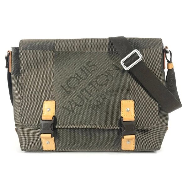 LOUIS VUITTON M93077 Damier Geant Roux Flap Messenger Bag Crossbody Shoulder Bag - Picture 1 of 15